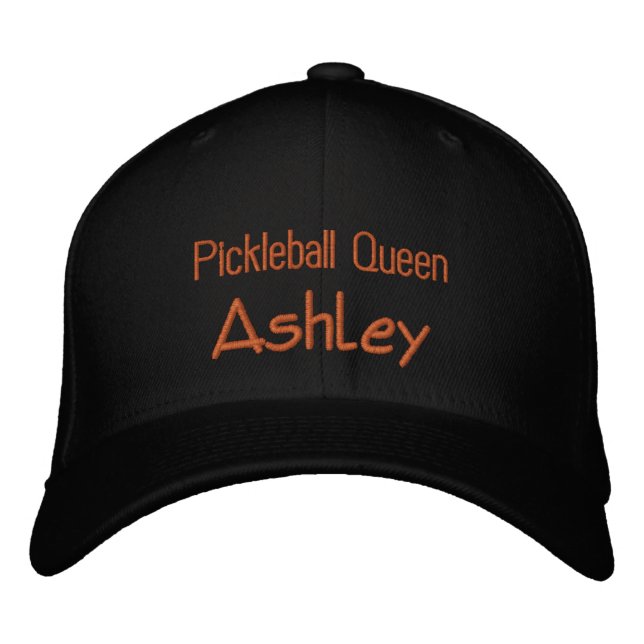 Casquette Brodée Laisser la reine de Pickleball Ashley (Devant)