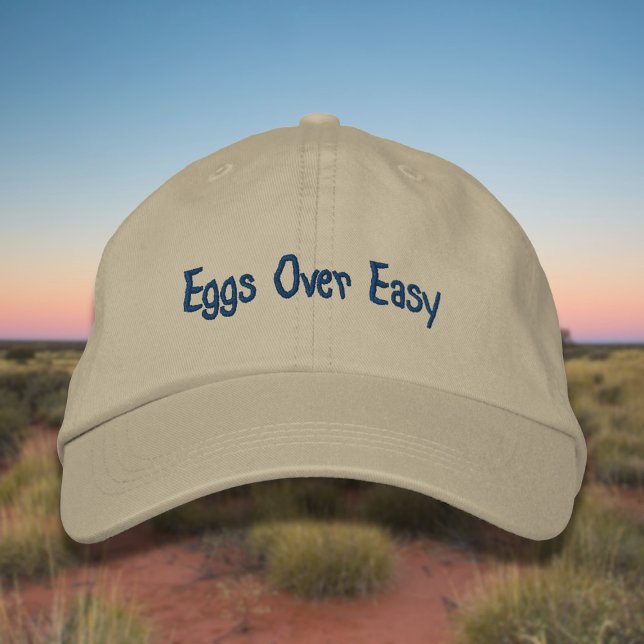 Casquette Brodée Laisser les oeufs sur facile en bleu (Créateur téléchargé)