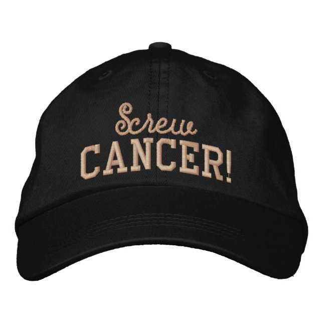 Casquette Brodée Laisser Passer Les Lettres De Pêche Du Cancer De L (Devant)