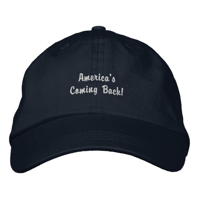 Casquette Brodée L'Amérique Noire revient (Devant)