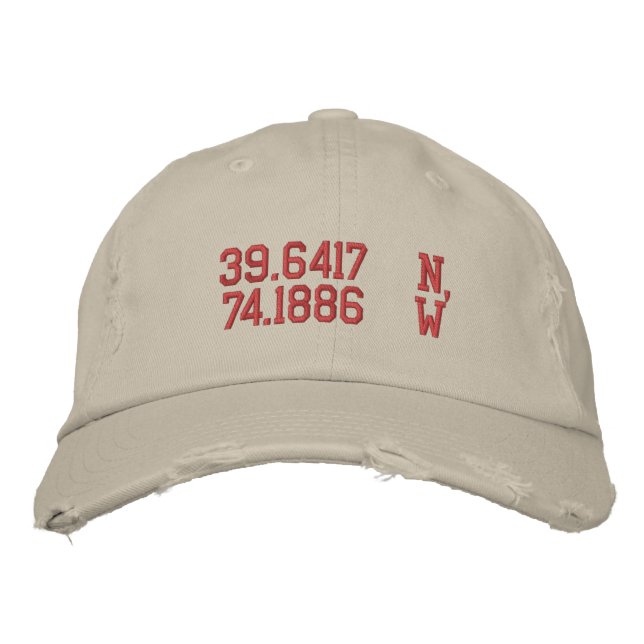 CASQUETTE BRODÉE LATITUDES LONGITUDES LBI (Devant)