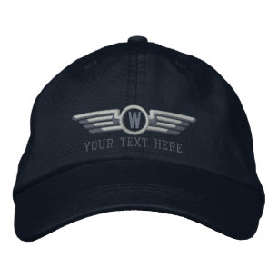 Casquette Brodée Lauréats d'aviation Monogrammes personnalisés Aile