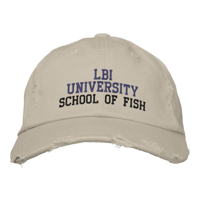 CASQUETTE BRODÉE LBI UNIVERSITY SCHOOL OF FISH (Devant)