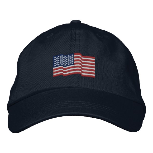 Casquette Brodée Le drapeau des Etats-Unis Amérique tient le (Devant)
