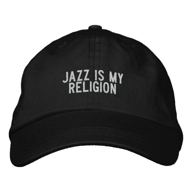 Casquette Brodée le jazz est ma religion (Devant)