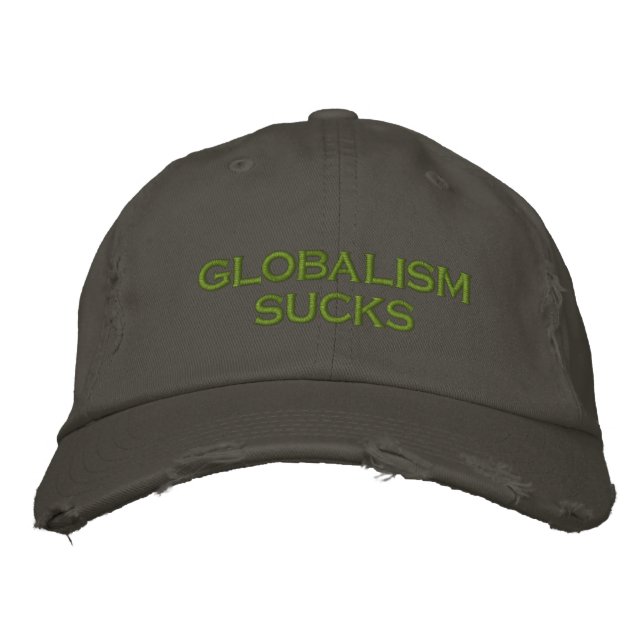 Casquette Brodée le mondialisme craint (Devant)