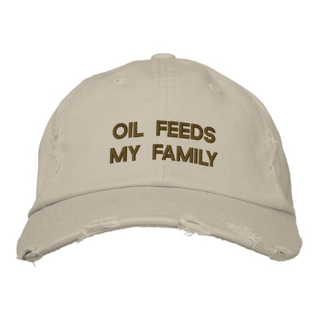 CASQUETTE BRODÉE LE PÉTROLE NOURRIT MA FAMILLE (Devant)