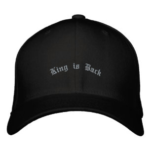 Casquette Brodée Le roi est de retour Chapeau en sergé de chino pou