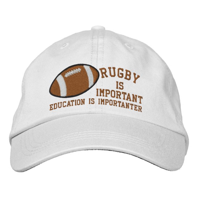 Casquette Brodée Le Rugby Est Un Enseignement Important (Devant)