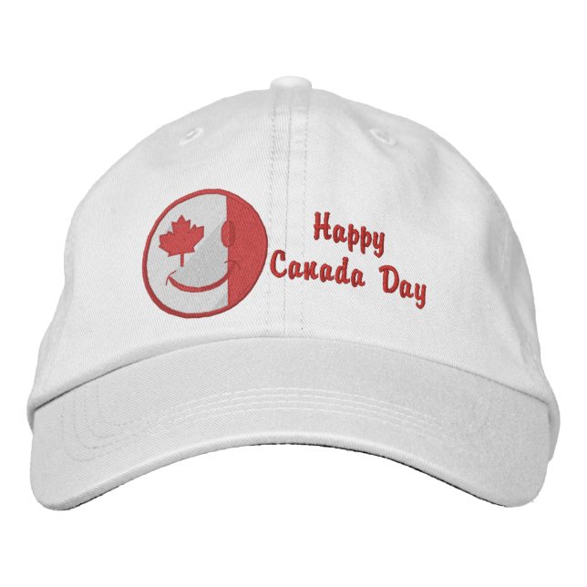 Casquette Brodée Le visage heureux du Canada brodé (Devant)