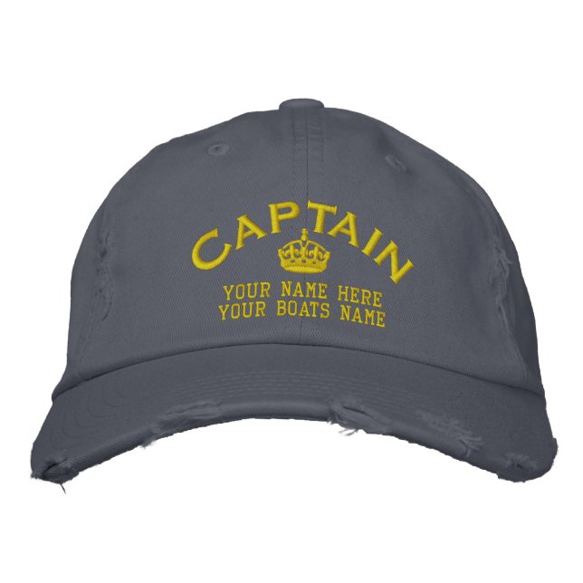 Casquette Brodée Le yacht de marins captains la navigation (Devant)