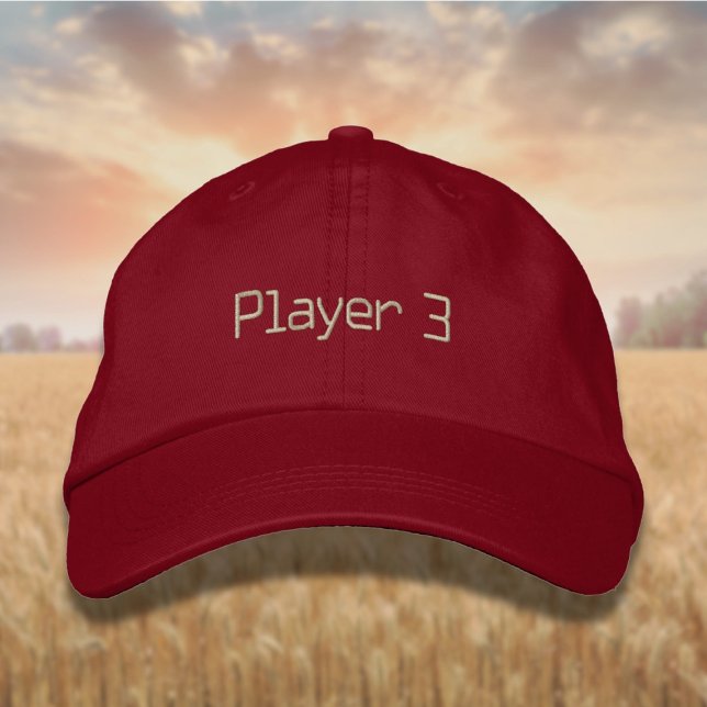 Casquette Brodée Lecteur 3 en beige (Créateur téléchargé)