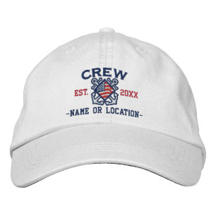 Casquette Brodée L'équipage personnalisé de drapeau américain