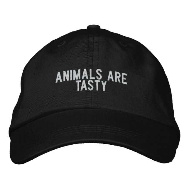 Casquette Brodée les animaux sont savoureux (Devant)
