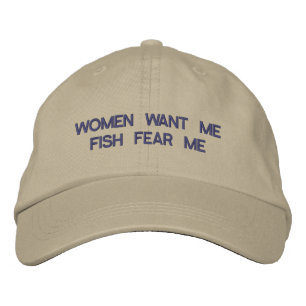 Casquette Brodée Les femmes me veulent du poisson et me font peur C
