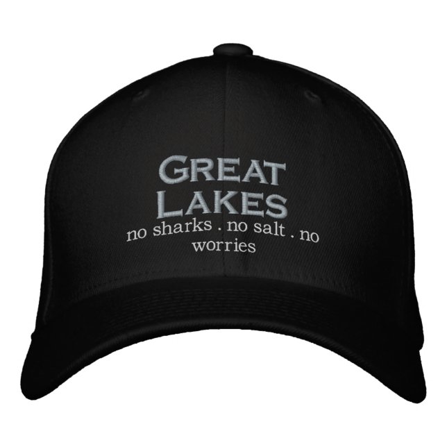 Casquette Brodée Les Grands Lacs pas de requins pas de sel pas de s (Devant)