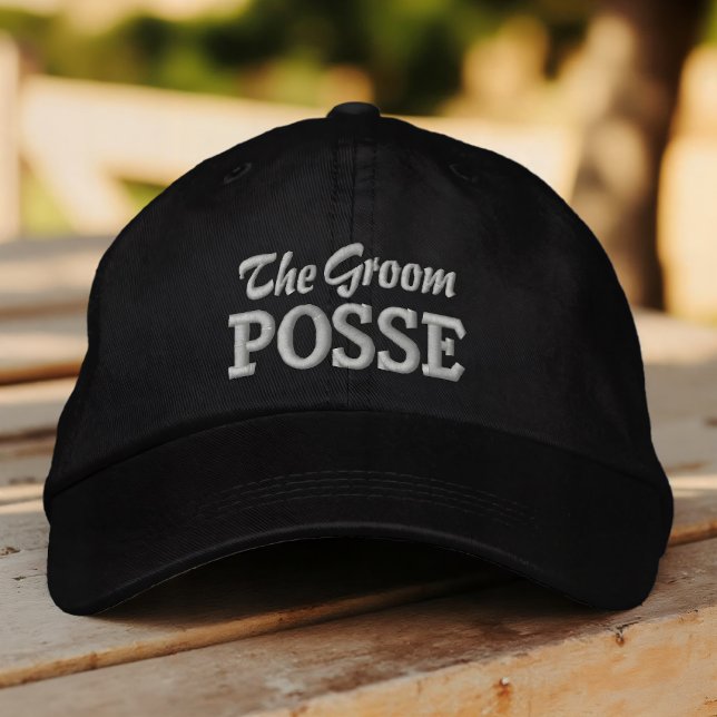 Casquette Brodée Les mariés posse typographie simple moderne de mar (Créateur téléchargé)