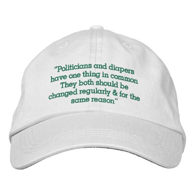 Casquette Brodée « Les politiciens » (Devant)
