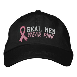 Casquette Brodée Les vrais hommes portent le rose - Cancer du sein