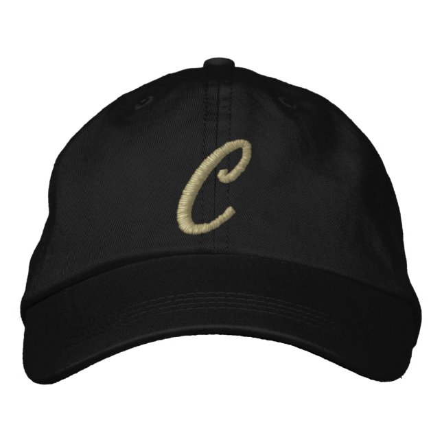 Casquette Brodée LETTRE MONOGRAPHIQUE C DE LA Broderie (Devant)
