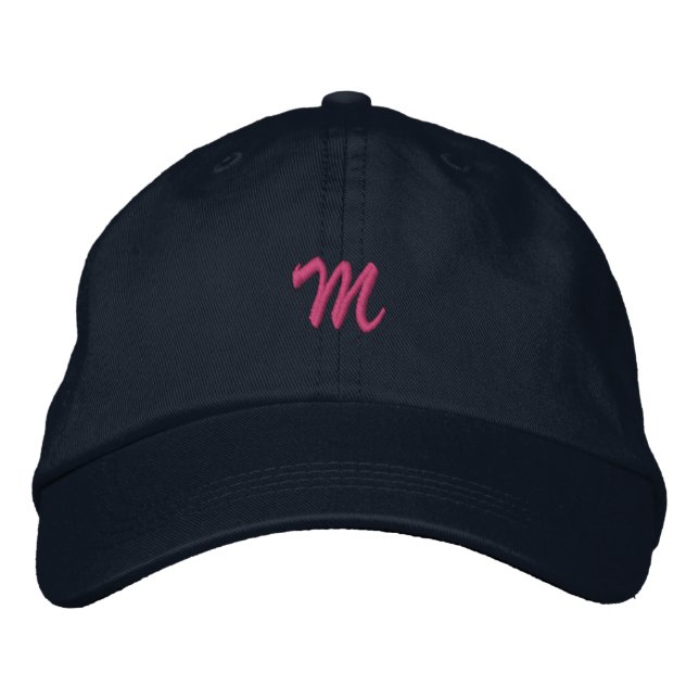 Casquette Brodée LETTRE Script M (Devant)
