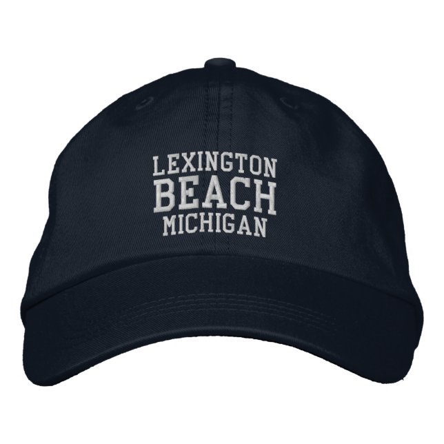 Casquette Brodée Lexington Beach Michigan Embroidered Baseball Hat (Devant)
