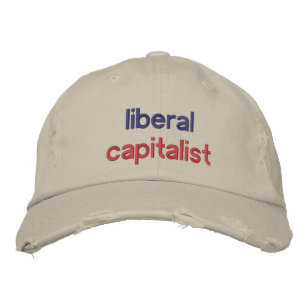 Casquette Brodée Libéral capitaliste drôle politique