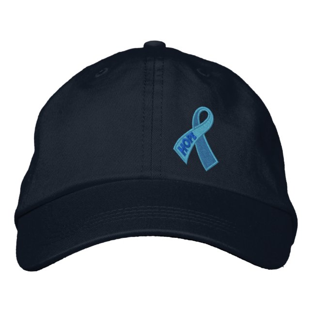 Casquette Brodée Light Blue Hope Cancer Ribbon Sensibilisation Votr (Devant)