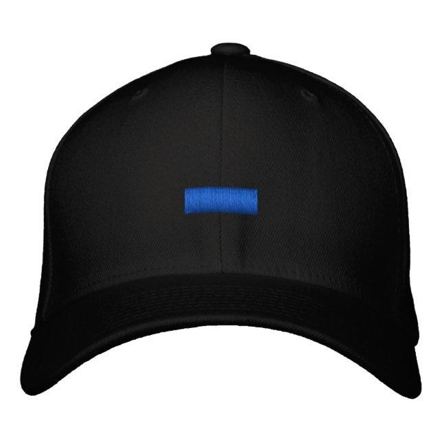 Casquette Brodée Ligne bleue mince (Devant)