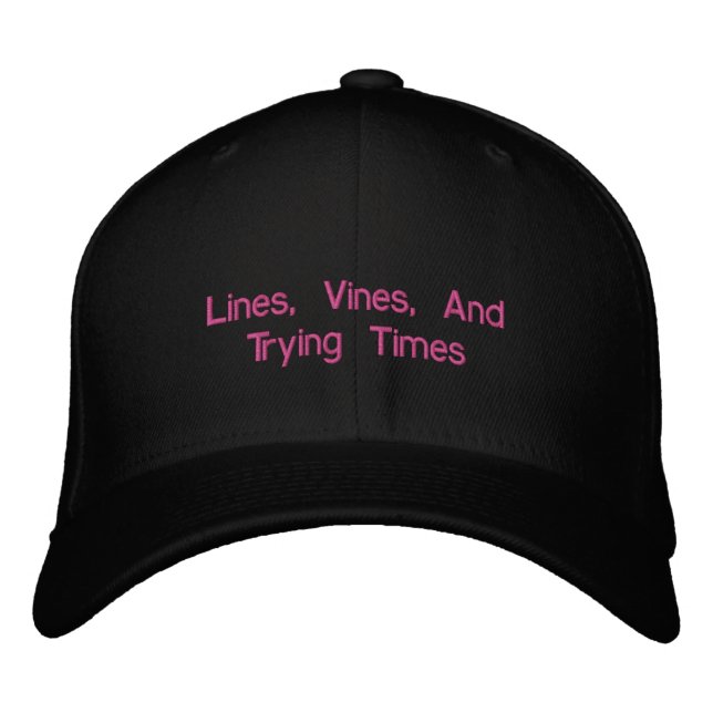 Casquette Brodée Lignes, Vignes Et Temps D'Essai (Devant)