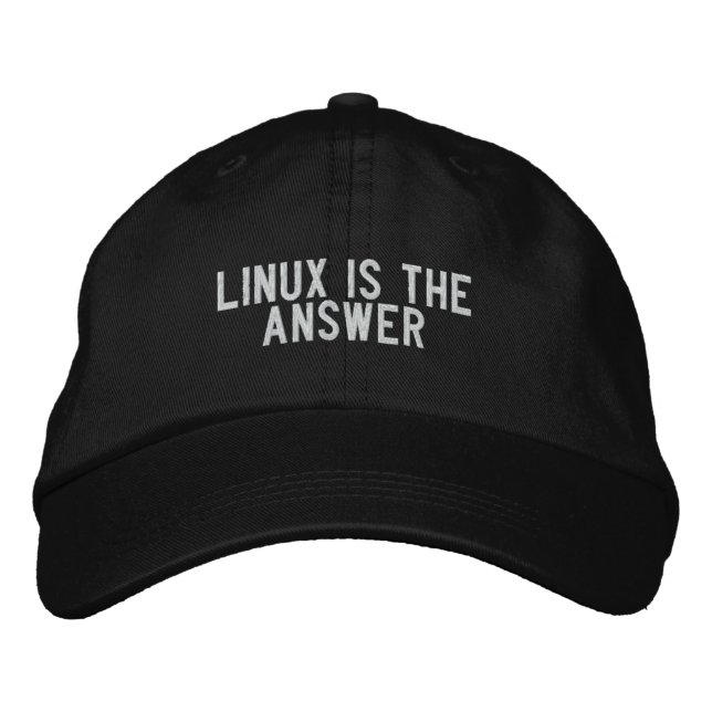 Casquette Brodée LINUX est la réponse (Devant)