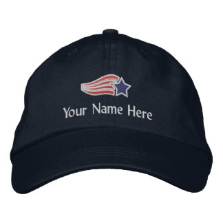 Casquette Brodée Logo de l'étoile volante de texte personnalisé Cas
