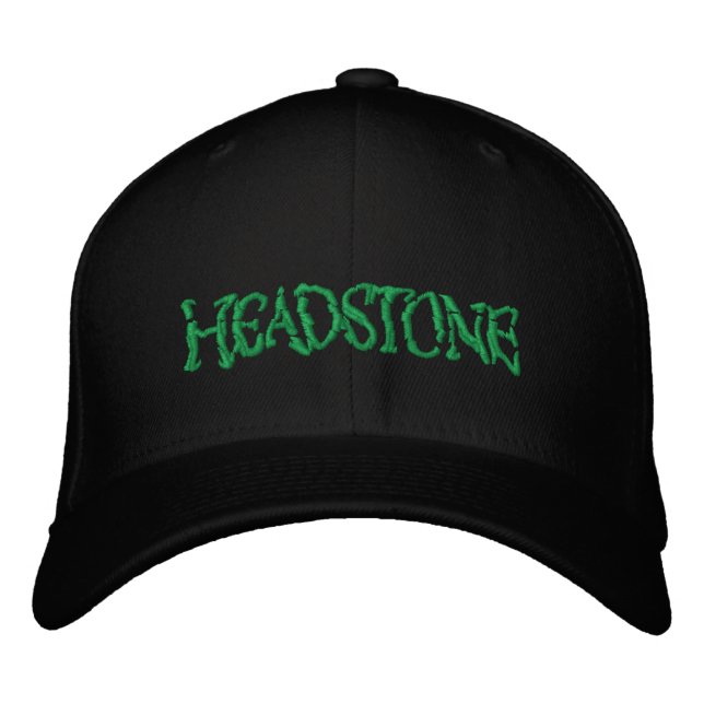 Casquette Brodée Logo vert HEADSTONE (Devant)