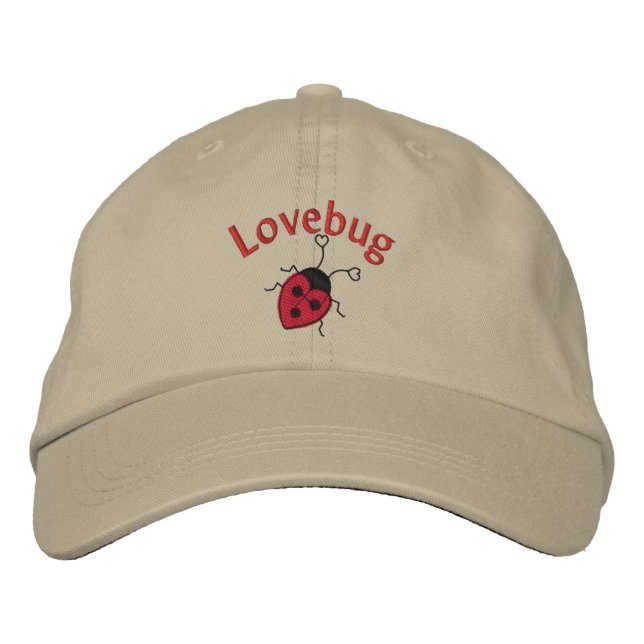 Casquette Brodée LoveBug avec Ladybug (Devant)