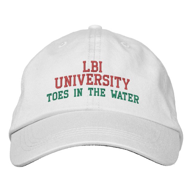 CASQUETTE BRODÉE L'UNIVERSITÉ LBI TOES DANS L'EAU (Devant)