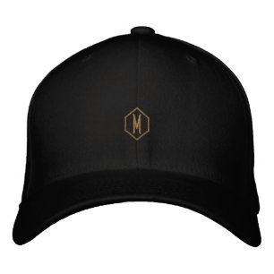 Casquette Brodée M Monogramme Initiale Combine Classique Laine Flex
