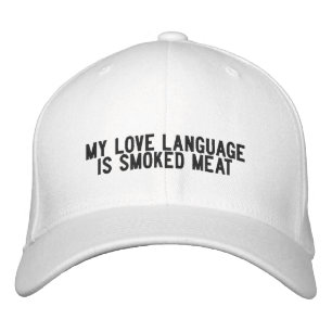 Casquette Brodée Ma Langue D'Amour Est La Viande Fumée