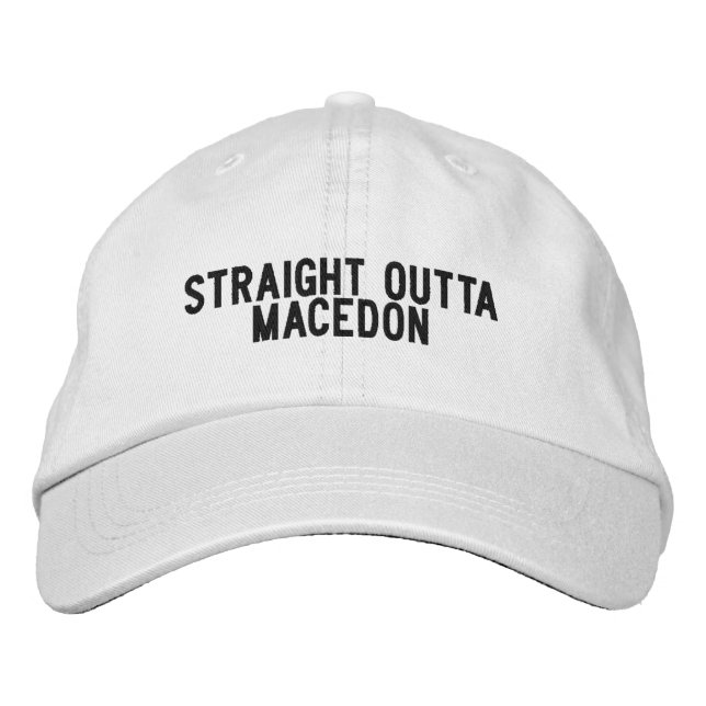 Casquette Brodée Macedon  Chapeau de New York (Devant)