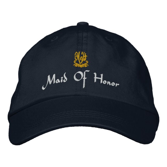 Casquette Brodée Maid Of Honor Marine Mariage (Devant)