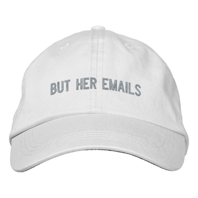 Casquette Brodée Mais ses emails texte personnalisé rose moderne (Devant)