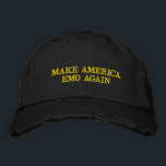 Casquette Brodée Make America Emo Again Embroidered Baseball<br><div class="desc">Make America Emo Again Embroidered Baseball Cap – Funny Patriotic Custom Hat for Men | USA American Flag Hat</div>