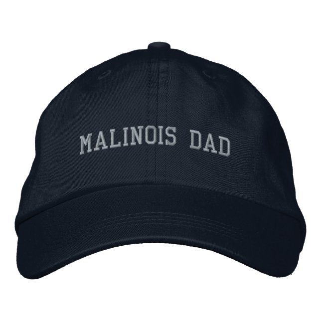 Casquette Brodée Malinois Papa Chien Papa Athlétisme (Devant)