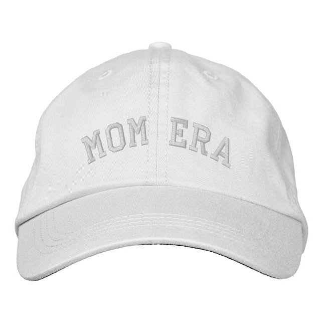 Casquette Brodée Maman Era Baby shower Cadeau Nouveau Maman Blanc (Devant)