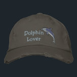 Casquette Brodée Mammifère de mer de Dolphin Lover<br><div class="desc">Adorable Dauphin Design. Le texte est modifiable.</div>