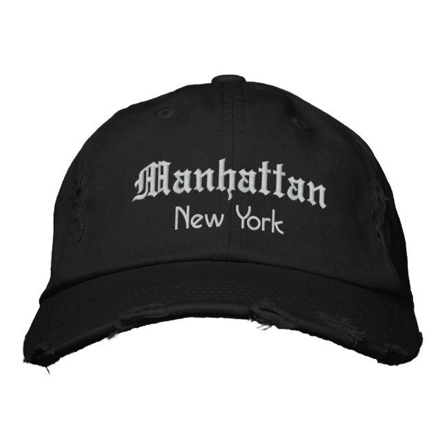 Casquette Brodée manhattan bold (Devant)