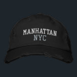 Casquette Brodée MANHATTAN NYC Blanc gris noir Vintage<br><div class="desc">BROOKLYN NYC Broderie blanche et grise sur casquette en coton noir de style vintage. La broderie est personnalisable à d'autres choix de couleurs en sélectionnant le bouton "Modifier la conception" de l'outil. Vous pouvez également choisir la couleur du casquette sur la page principale de l'article.</div>