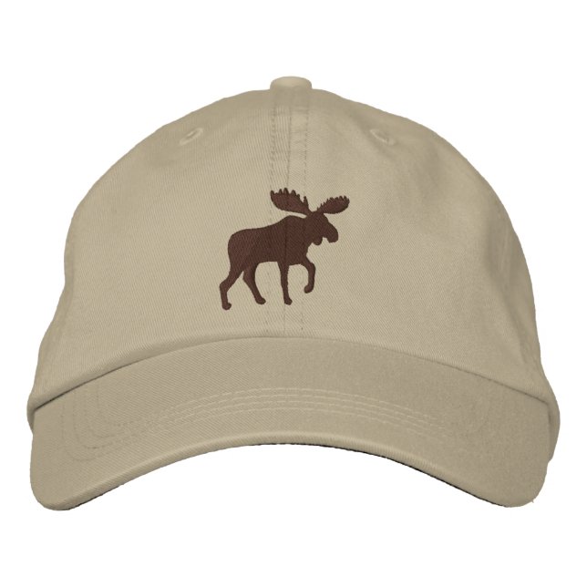 Casquette Brodée Marche Moose Silhouette Faune Wilderness (Devant)