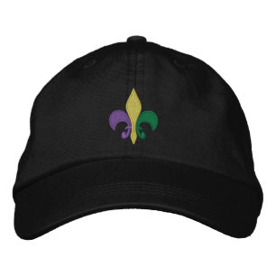 Casquette Brodée Mardi Gras ~ Fleur De Lis