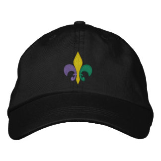 Casquette Brodée Mardi Gras ~ Fleur De Lis