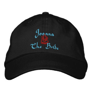 Casquette Brodée Mariage de mariée Noir